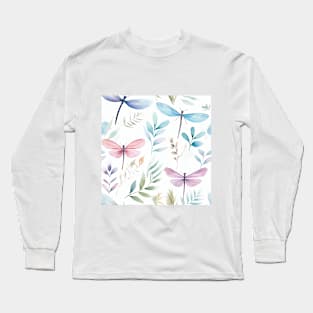 Dragonfly in watercolors Long Sleeve T-Shirt